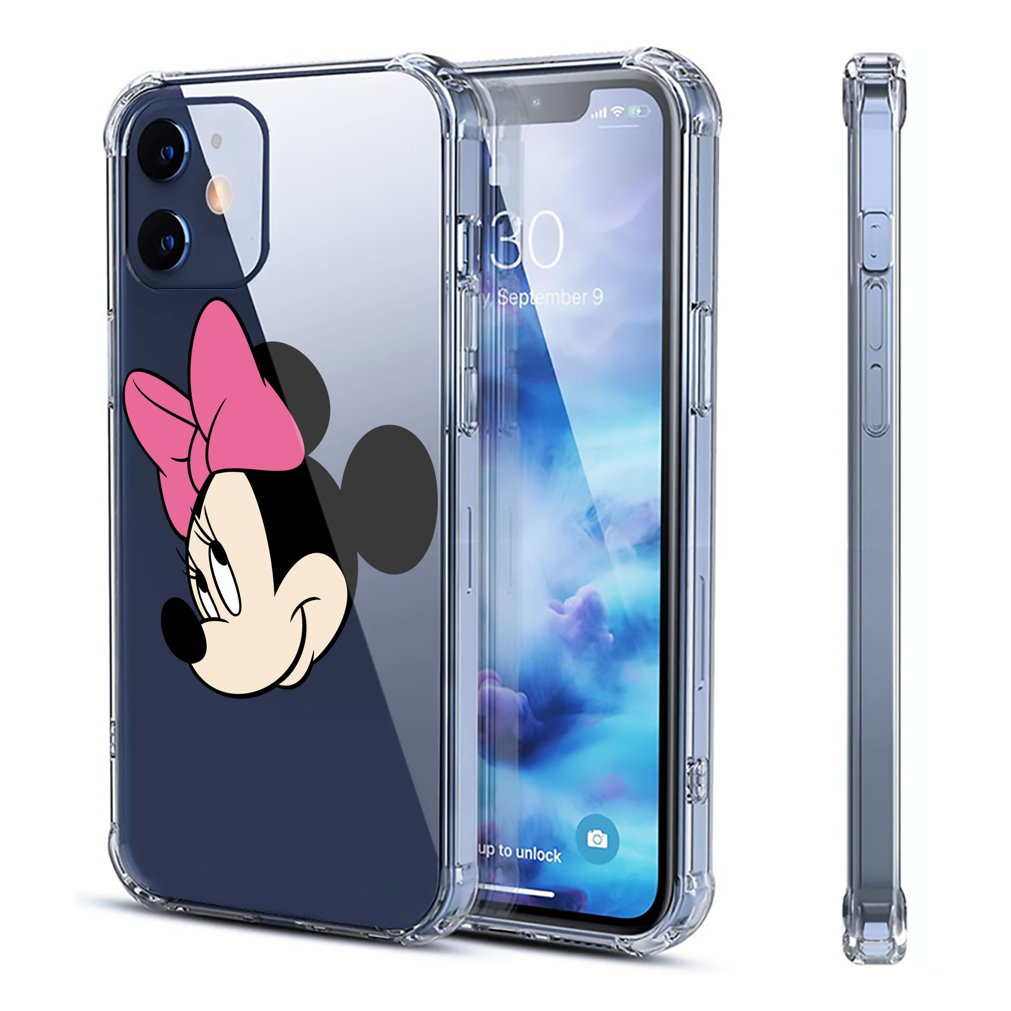 （画像用） ミッキーマウス Mickey Mouse 【iPhone 12シリーズ対応】透明スマホケース（クリアソフトケース）